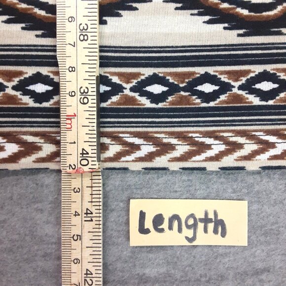 Bobbie Brooks Long Skirt Size LG pullon Boho Aztec Vent Waist 30inch Length 40in - Picture 6 of 9